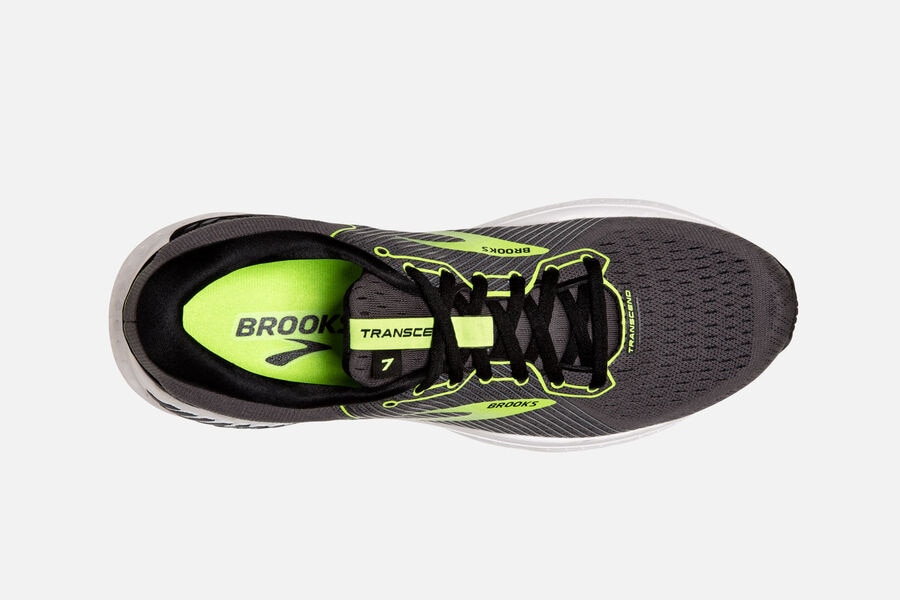 Brooks Transcend 7 Road Running Shoes Mens Black/Green 074526-MQU